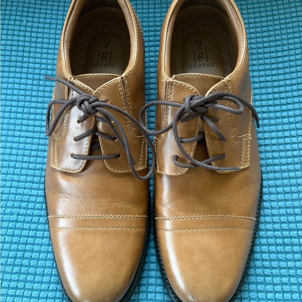 George Men's Tan Leather Derbys